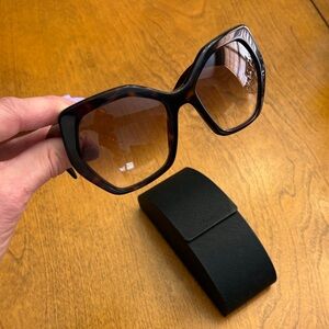 Prada Tortoise Shell Sunglasses with Brown Gradient Lens